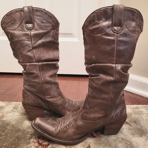 Western womens leather sz 10 saddle boots